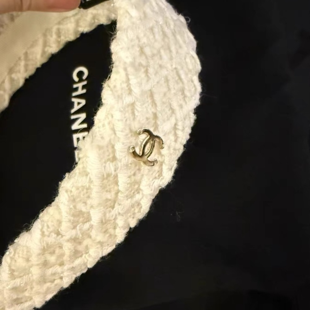 Chanel tweed headband